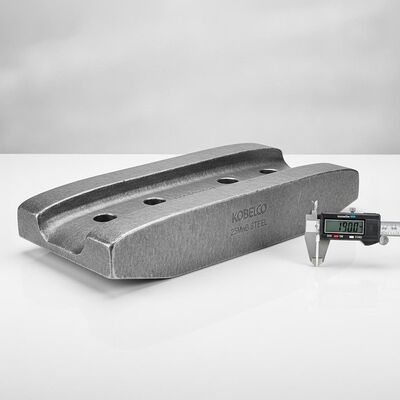 Qualità Gruppo cingoli a doppia garra per escavatore Kobelco, acciaio forgiato 25MnB, passo 190 mm, parte del sottocarro fabbrica
